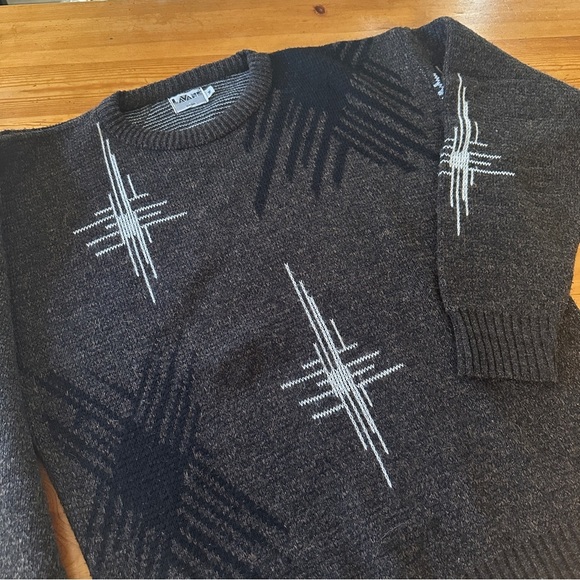 LAVANE New York Men's Abstract Sweater M Vintage - Picture 5 of 8
